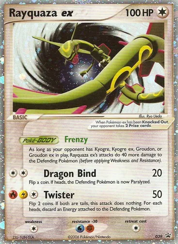 Rayquaza ex 39 from Nintendo Black Star Promos