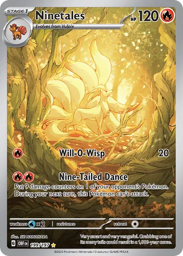 Ninetales 199 from Obsidian Flames