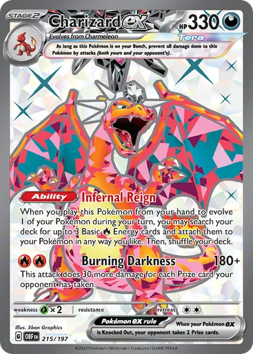 Charizard ex 215 from Obsidian Flames