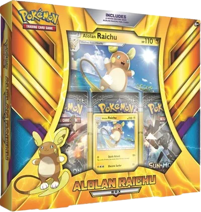 Alolan Raichu Box, other packaging