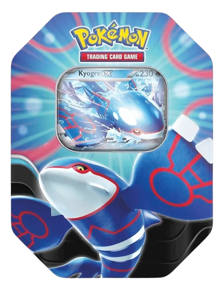Azure Legends Tin [Kyogre ex] (International Version), tin packaging