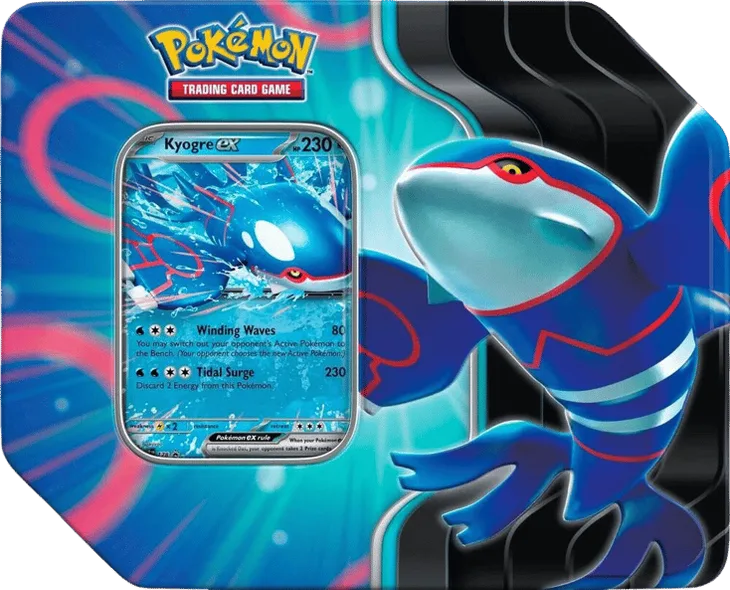 Azure Legends Tin (Kyogre ex), tin packaging