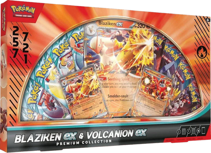 Blaziken ex & Volcanion ex Premium Collection, collection packaging