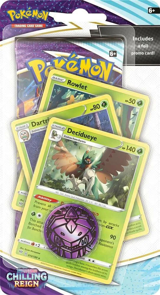 Chilling Reign Premium Checklane Blister - Decidueye, blister packaging