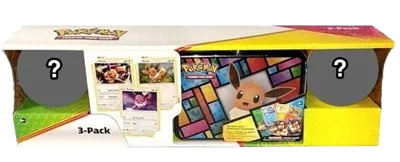 Costco Pokémon Collector 3-Pack: Eevee Treasure Chest + 2 Poké Ball Tins, tin packaging