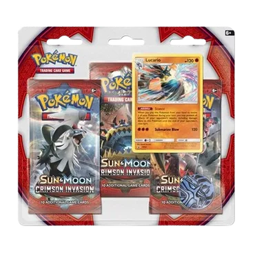 Crimson Invasion 3-Pack Blister - Lucario, blister packaging