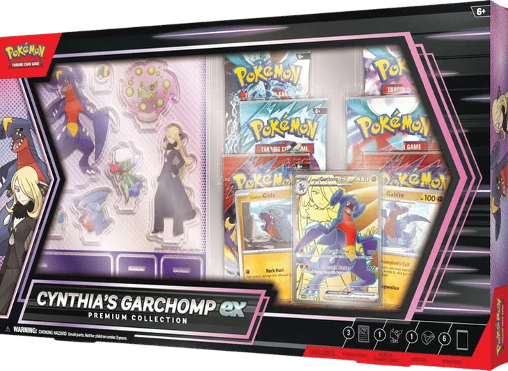Cynthia's Garchomp ex Premium Collection, collection packaging