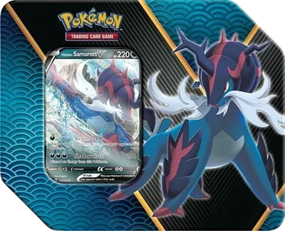 Divergent Powers Tin (Hisuian Samurott V), tin packaging