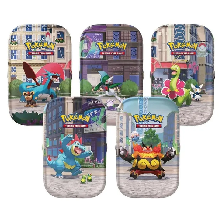 Lumiose City Mini Tin (Set of 5), tin packaging