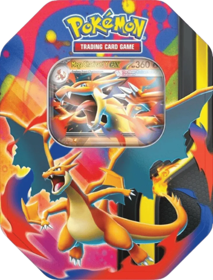 Mega Charizard Tin (Mega Charizard Y), tin packaging