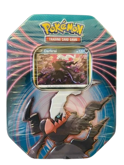 Mighty Mysterious Tin (Darkrai), tin packaging