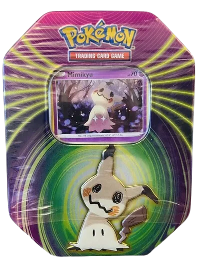 Mighty Mysterious Tin (Mimikyu), tin packaging