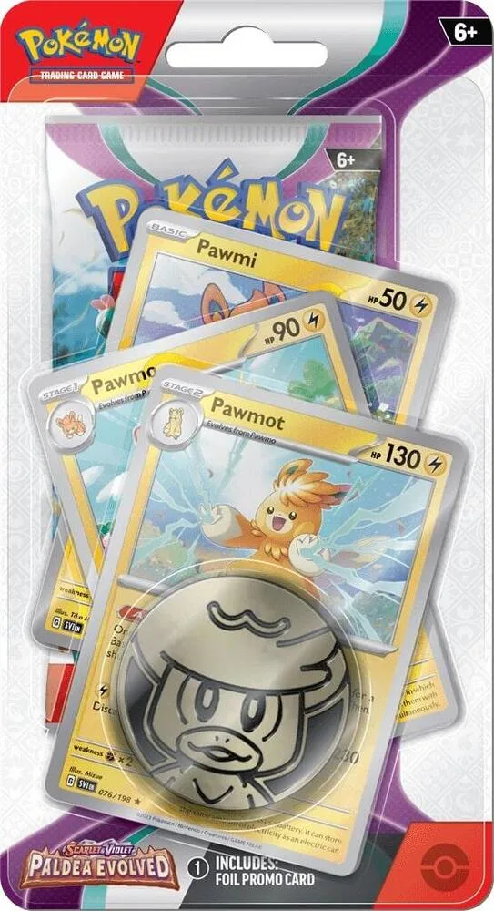 Paldea Evolved Premium Checklane Blister - Pawmot, blister packaging