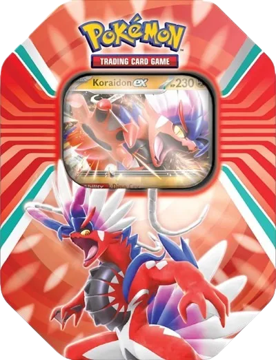 Paldea Legends Tin (Koraidon ex), tin packaging