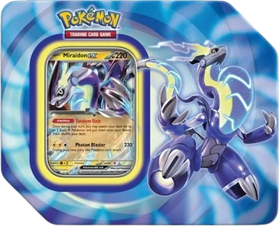Paldea Legends Tin [Miraidon ex] (International Version), tin packaging
