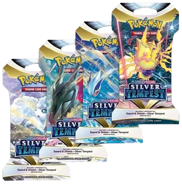 Silver Tempest Sleeved Booster Pack Art Bundle (Set of 4), booster pack packaging