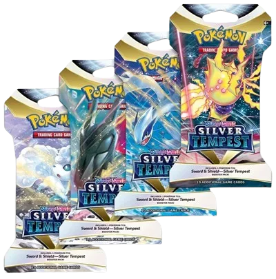 Silver Tempest Sleeved Booster Pack Art Bundle (Set of 4), booster pack packaging